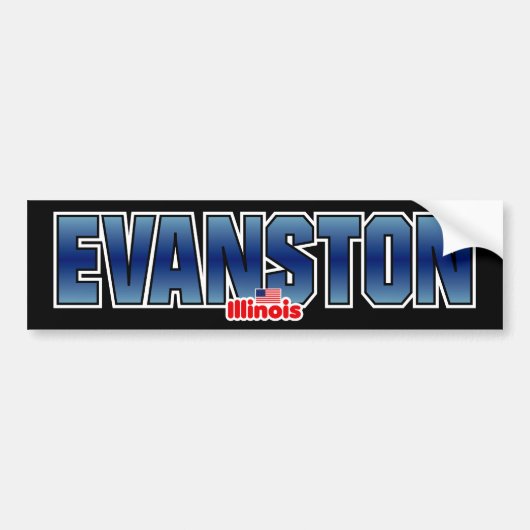 Evanstonのバンパー バンパーステッカー (正面)
