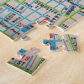 EVANSTONのILのヴィンテージの地図 ジグソーパズル (側面)