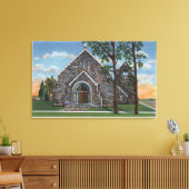 Evanston, WY – 聖マリア・マグダレネビュー教会 キャンバスプリント (インサイチュ (リビング))