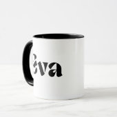 「EVA's Sip of Joy - 'EVA' Printed Mug マグカップ (正面左)