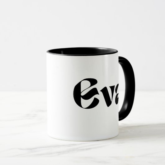 「EVA's Sip of Joy - 'EVA' Printed Mug マグカップ (正面右)