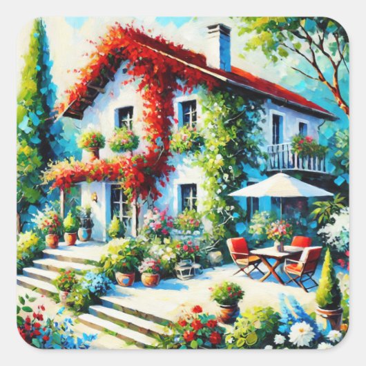 Évasion Florale スクエアシール (正面)