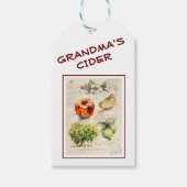 EVEりんご絵を描イラストレーションワインラベル ギフトタグ (正面)