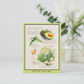 EVEアボカ絵を描ド植物性イラストレーションポスター ポストカード (スタンド正面)