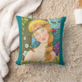 EVEアンドセルペントガーデンオブエデン装飾用クッション クッション (ブランケット)