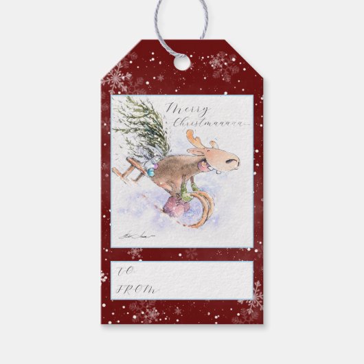 EVEクリス色彩の鮮やかマストナカイとバニー ギフトタグ (正面)