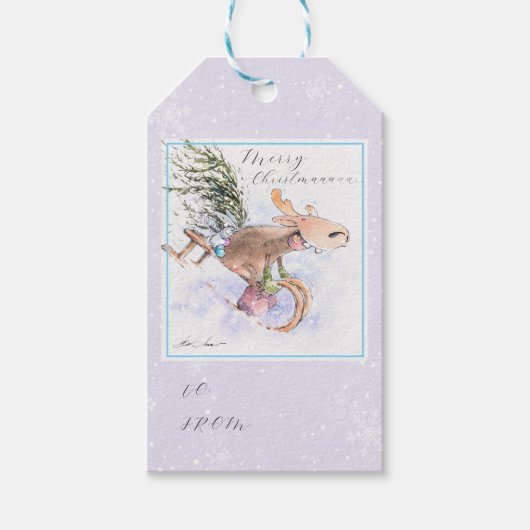 EVEクリス色彩の鮮やかマストナカイとバニー ギフトタグ (正面)