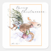 EVEクリス色彩の鮮やかマストナカイとバニー スクエアシール (正面)