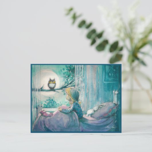 EVEグッド絵を描ナイトフクロウ ポストカード (スタンド正面)