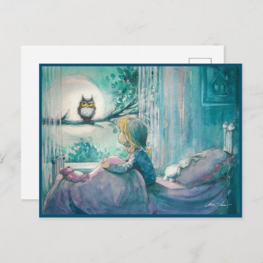 EVEグッド絵を描ナイトフクロウ ポストカード (正面/裏面)