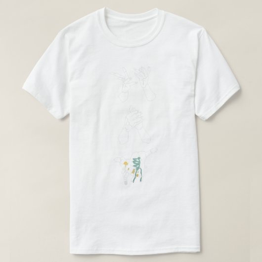 EVEシンガーEVE 日本の E VEアウトサイダーWHITE OUTLIN Tシャツ (デザイン正面)