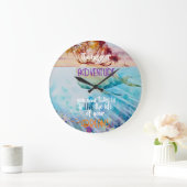 EVEトロピ絵を描カルアイランドホエールウォールクロック ラージ壁時計 (ホーム)