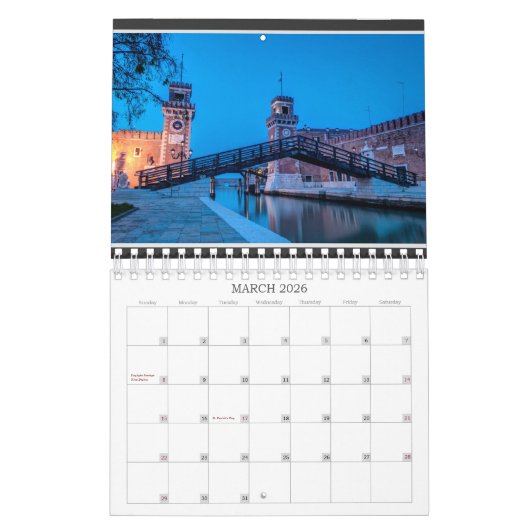 EVEヴェネツィア，シーズンカレンダー後イタリア カレンダー (3月 2026)