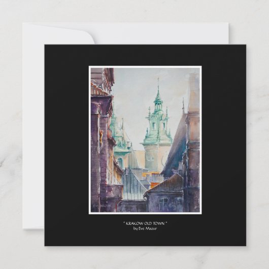 EVE 絵を描 Krakow，ポーランドオールドタウン カード (正面)