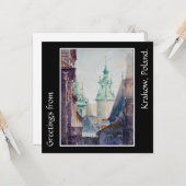 EVE 絵を描 Krakow，ポーランドオールドタウン カード (正面/裏面インサイチュ)