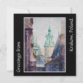 EVE 絵を描 Krakow，ポーランドオールドタウン カード