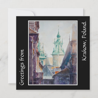 EVE 絵を描 Krakow，ポーランドオールドタウン カード