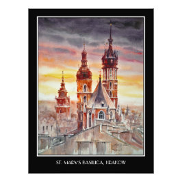 EVE 絵を描 Krakow,ポーランドオールドタウン フォトプリント