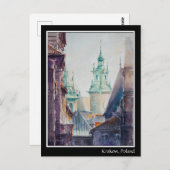 EVE 絵を描 Krakow，ポーランドオールドタウン ポストカード (正面/裏面)