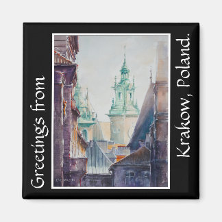 EVE 絵を描 Krakow，ポーランドオールドタウン マグネット
