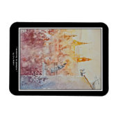 EVE 絵を描 Morning in Krakow，ポーランド写真プリント マグネット (横)