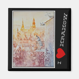 EVE 絵を描 Morning in Krakow，ポーランド マグネット