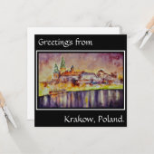 EVE 絵を描 Wawel、クラクフ、ポーランド カード (正面/裏面インサイチュ)