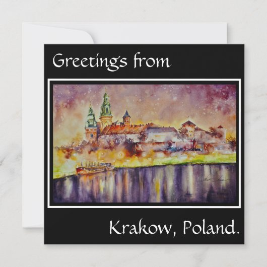 EVE 絵を描 Wawel、クラクフ、ポーランド カード (正面)