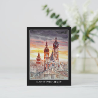 EVE 色彩の鮮やか Krakow、ポーランド旧市街カード ポストカード