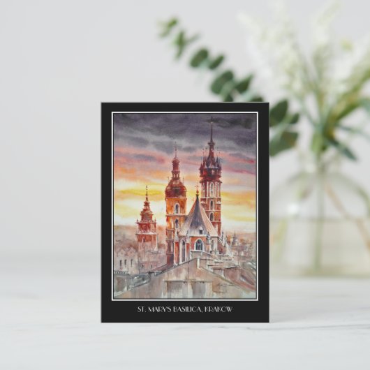 EVE 色彩の鮮やか Krakow、ポーランド旧市街カード ポストカード (スタンド正面)