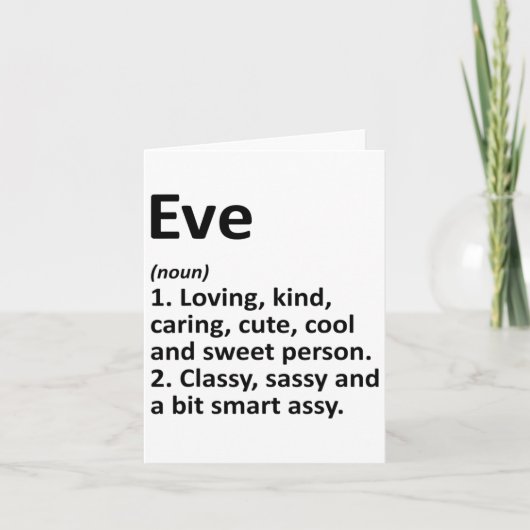 Eve Definition Personalized Name Funny Birthday Gi カード (正面)