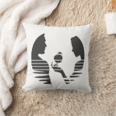 Eve Hands An Apple To Adam, Black Version 1/3 クッション (ブランケット)