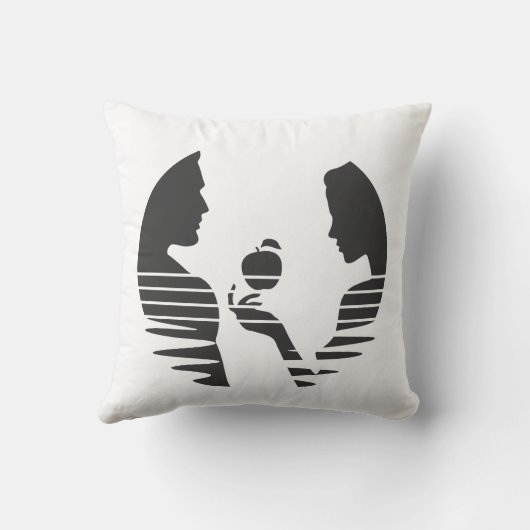 Eve Hands An Apple To Adam, Black Version 1/3 クッション (裏面)