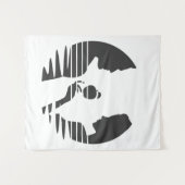 Eve Hands An Apple To Adam, Black Version 1/3 タペストリー (正面(横))