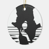 Eve Hands An Apple To Adam, White Version 2/3 セラミックオーナメント (左)