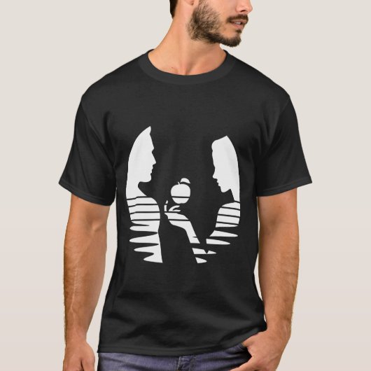 Eve Hands An Apple To Adam, White Version 2/3 Tシャツ (正面)