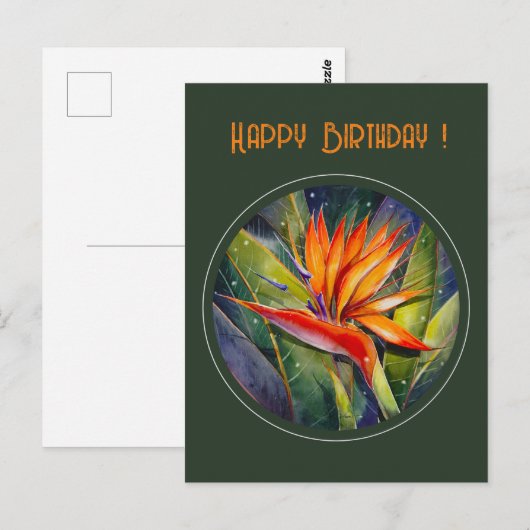 EVE Painted Strelizia Flower  ポストカード (正面/裏面)