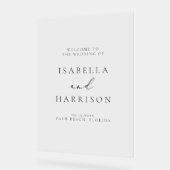 EVELYN書エレガント道のモダン結婚歓迎 アクリルサイン (傾斜)