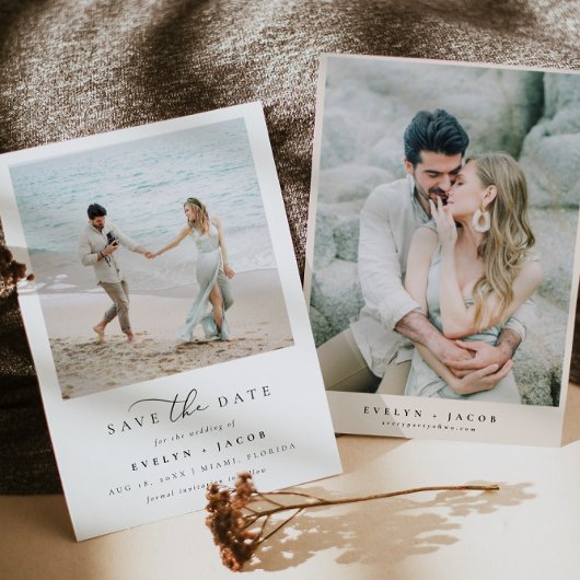 EVELYN書道エレガントスクリプト日付の保存 招待状