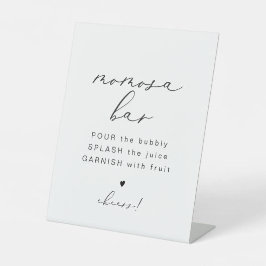 EVELYN書道エレガント桃佐バー標識 台座サイン (正面)