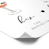 EVELYN書道シグネチャードリンク結婚ズバー ポスター (角)