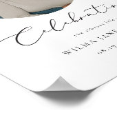 EVELYN エレガント スクリプト 追悼式 歓迎 ポスター (角)