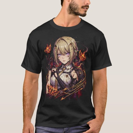 Evelyn Chevalier ZZZ Red Burning Tethers Portrait Tシャツ (正面)