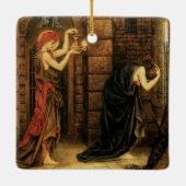 Evelyn De Morganによる絶望の刑務所での希望 セラミックオーナメント (裏面)