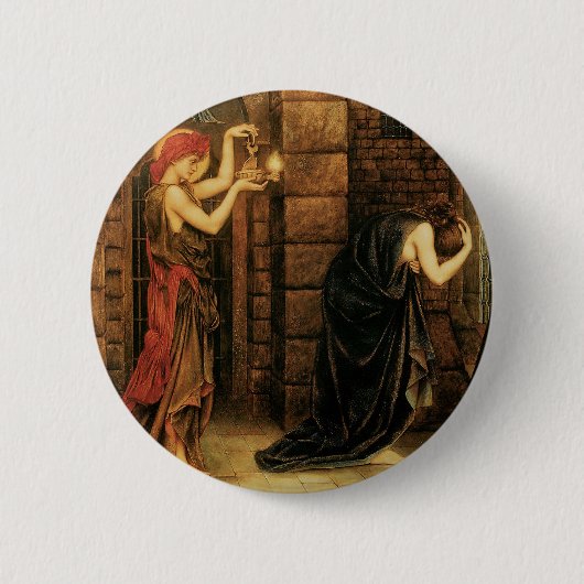 Evelyn De Morganによる絶望の刑務所での希望 缶バッジ (正面)
