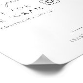 EVELYN Instagramエレガントハッシュタグ結婚のサイン ポスター (角)