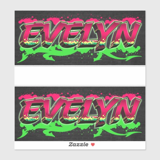Evelyn Vorname Name Graffiti Aufkleber Sticker シール (シート)