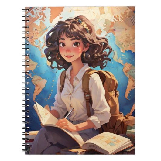 Evelyn Wanderlust印刷可能なジャンクジャーナル ノートブック (正面)