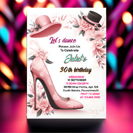 Even スタイリッシュ Shoe Adult Ladies Night 30 Birthday 招待状
