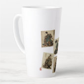 "Even a Cat's Paws" Japanese Cat Art カフェラテマグ (左アングル)